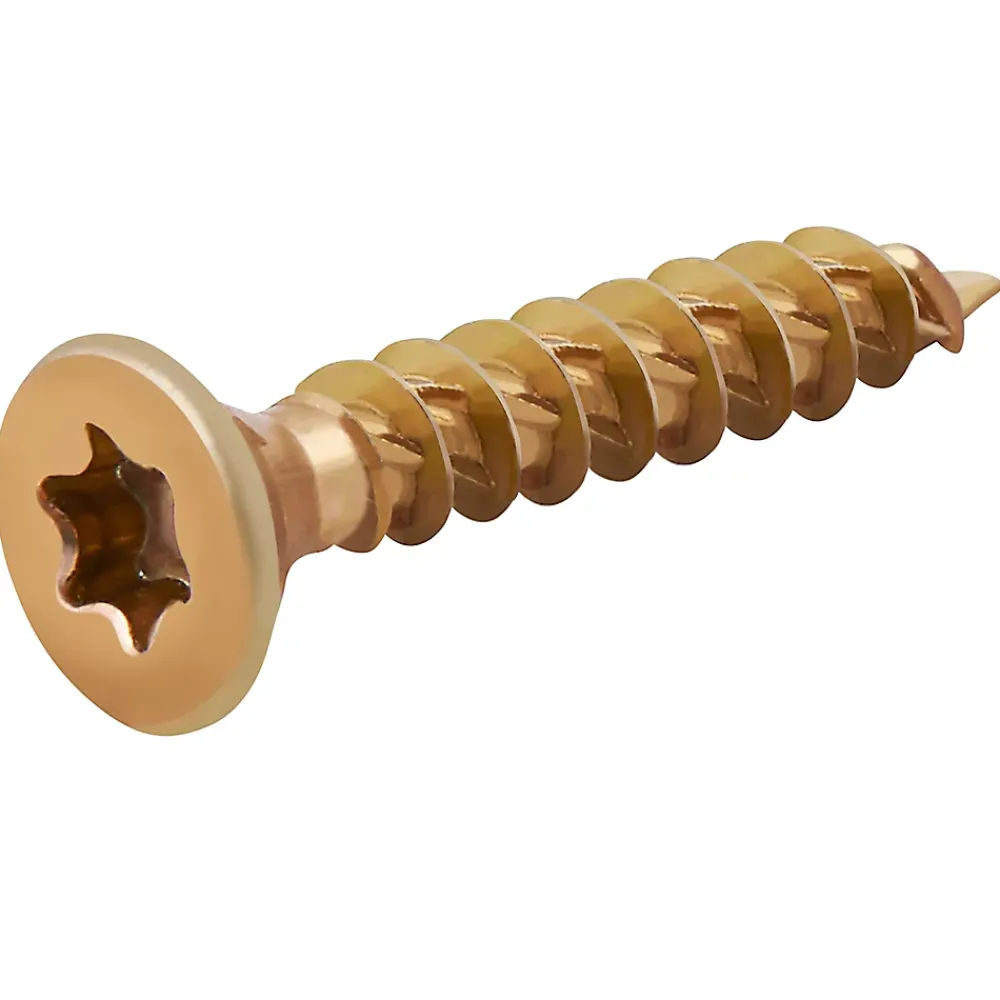 TurboDrive Vis à bois Premium torx zinguée jaune 3.5x20 mm - 100 pièces
