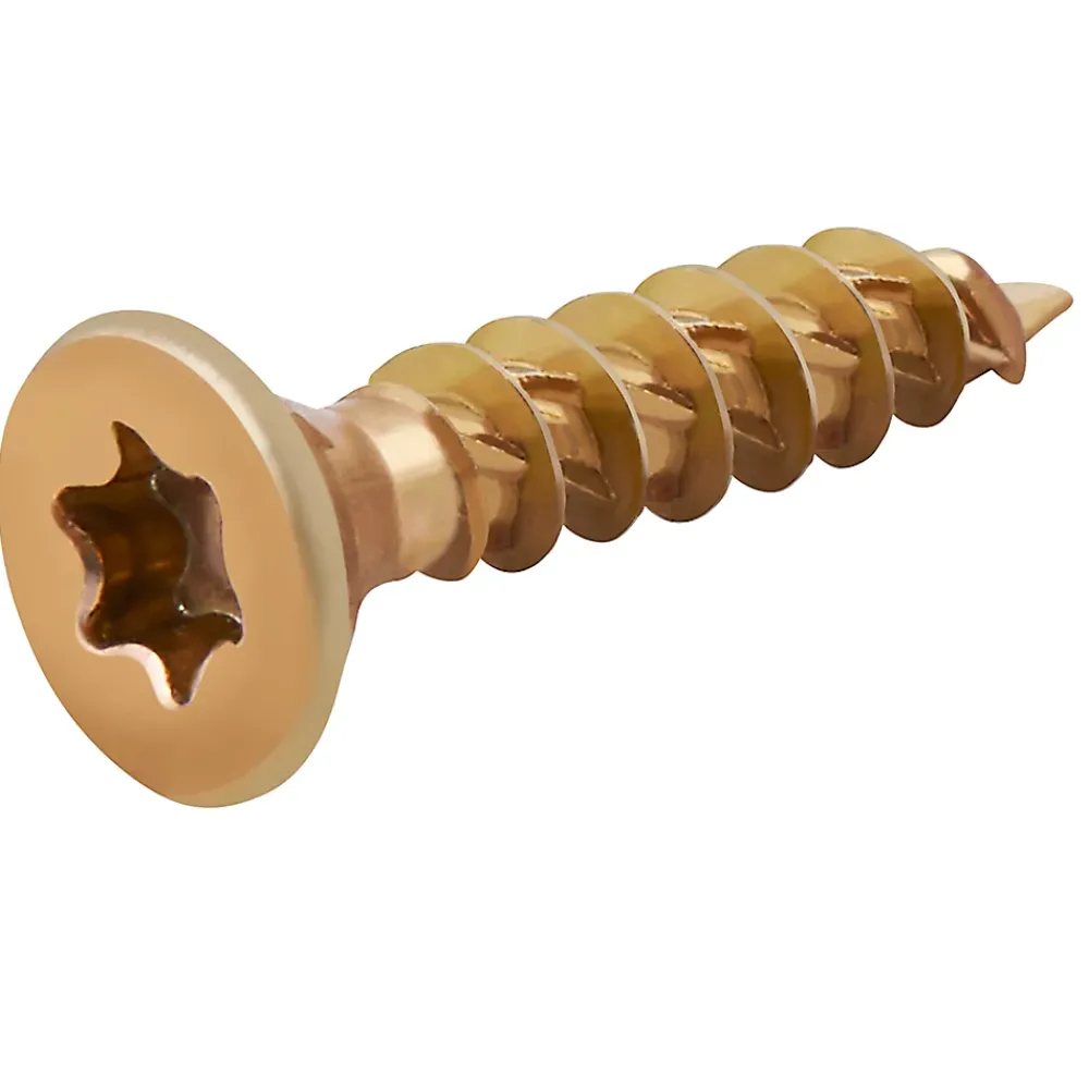 TurboDrive Vis À Bois-Vis à bois Premium torx zinguée jaune 4x20 mm - 100 pièces