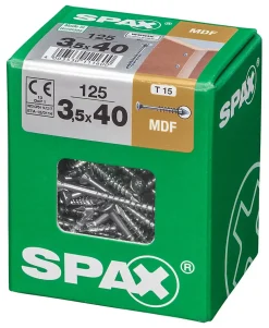 Spax Vis à bois Wirox torx mdf 3,5x40 mm - 125 pièces