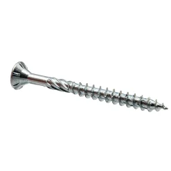 Klimas Vis D'Assemblage De Meuble-Vis à bois zinguée blanc - tête fraisée - filetage partiel - empreinte torx - pointe anti-fendage 5 x 100 - Boîte de 200
