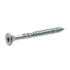Klimas Vis à bois zinguée blanc - tête fraisée - filetage partiel - empreinte torx - pointe anti-fendage 6x50 - Boîte de 200
