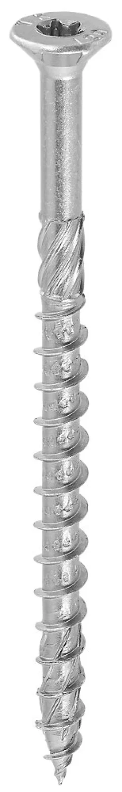 Klimas Vis D'Assemblage De Meuble-Vis à bois zinguée blanc - tête fraisée - filetage partiel - empreinte torx - pointe anti-fendage 6 x 140 - Boîte de 100