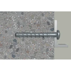 Fischer Vis Pour Brique, Béton-Vis béton - - Tête cylindrique - Acier électrozingué - 6 x 40/5 - Boîte de 100