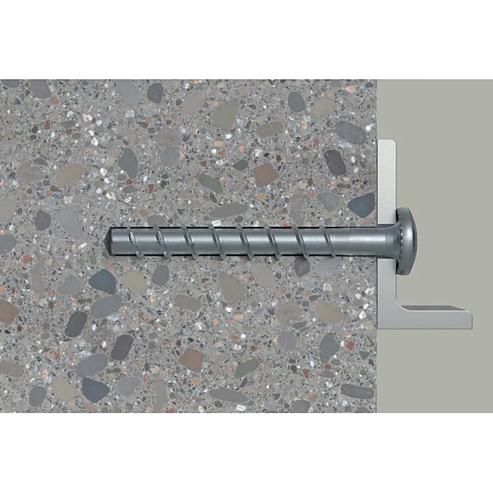 Fischer Vis Pour Brique, Béton-Vis béton - - Tête cylindrique - Acier électrozingué - 6 x 40/5 - Boîte de 100