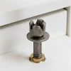 Diall 2 vis d'assemblage avec écrous en acier / laiton ø 8 mm x L. 60 mm