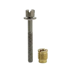 Diall 2 vis d'assemblage avec écrous en acier / laiton ø 8 mm x L. 60 mm
