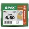 Spax France Vis À Bois-Vis de charpente tête ronde Spax Wirox 6 x 60 mm filetage total - 200 pièces