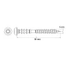 Diall Vis de châssis PVC zinguée avec tête peinte en blanc, 6x80 mm - 6 pièces