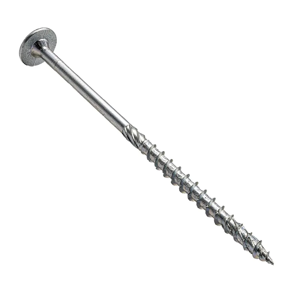 Klimas Vis À Double Filetage-Vis de construction bois à tête large Torx zinguées blanches 8 x 280 mm 50 pcs