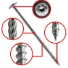 Klimas Vis À Double Filetage-Vis de construction bois à tête large Torx zinguées blanches 5 x 60 mm 150 pcs