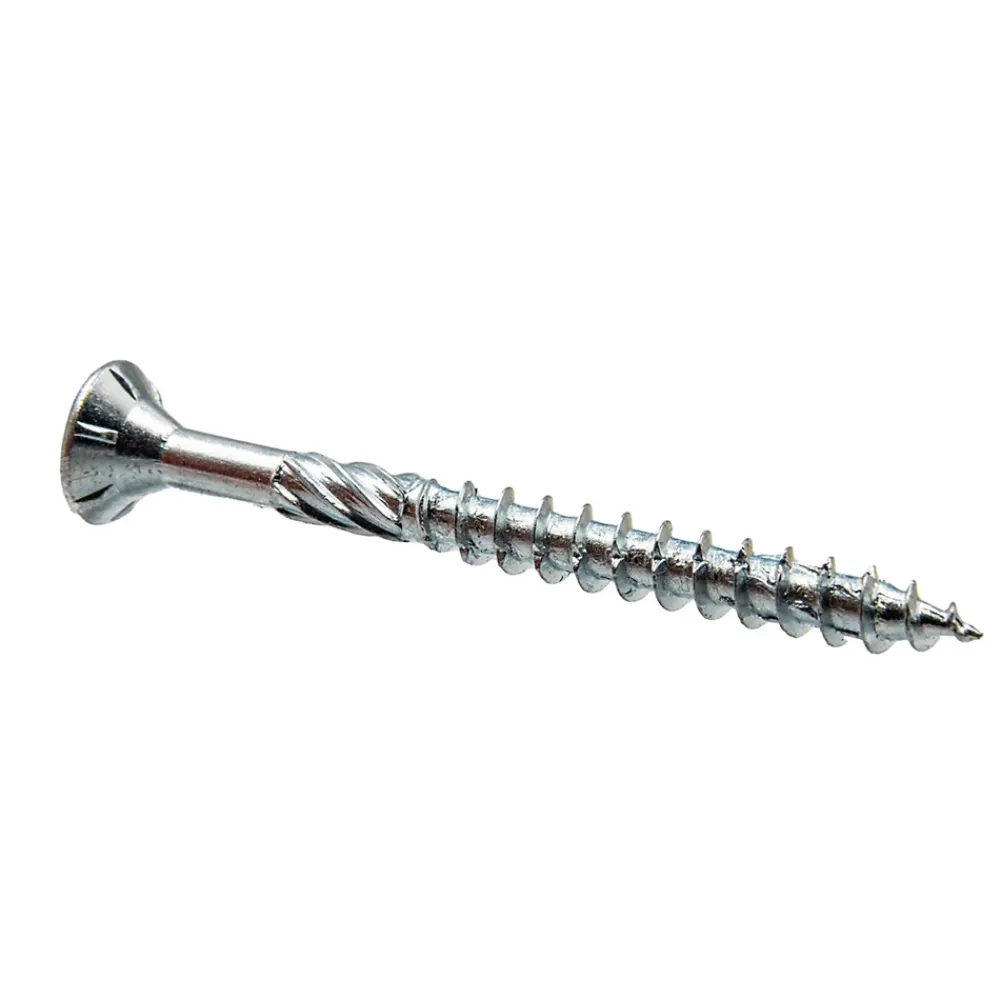 Klimas Vis À Double Filetage-Vis de construction bois à tête large Torx zinguées blanches 5 x 70 mm 150 pcs