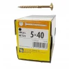Domax Vis de construction en bois à tête disque, zinguée jaune, 5 x 40 mm 200 pcs