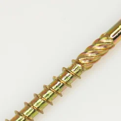 Domax Vis À Double Filetage-Vis de construction en bois à tête disque, zinguée jaune, 5 x 50 mm 200 pcs