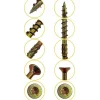 Domax Vis de construction en bois à tête fraisée, zinguée jaune Senkkopfschrauben Holzbauschrauben gelb 4 x 45 mm 200 St.