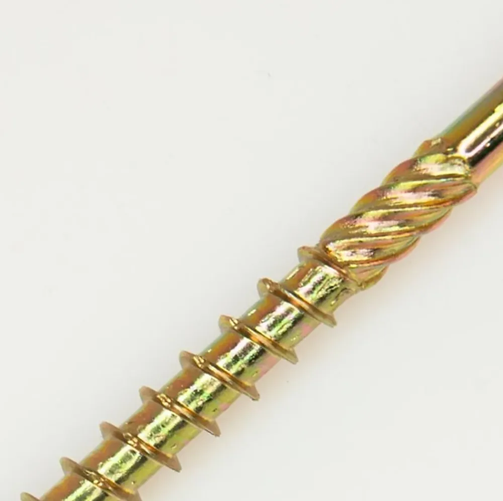 Domax Vis À Double Filetage-Vis de construction en bois à tête fraisée, zinguée jaune, 8 x 180 mm 50 pcs