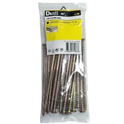 Diall Vis de mise à niveau zinguée jaune 6x140 mm - 20 pièces