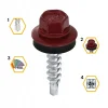 Klimas Vis Pour Métal-Vis de toiture WFD pour tôle trapézoïdale sur bois RAL 3005 Rouge vin 4,8x25 mm 250 pièces