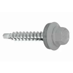 Klimas Vis de toiture WFD pour tôle trapézoïdale sur bois RAL 9006 Aluminium blanc 4,8x55 mm 200 pcs