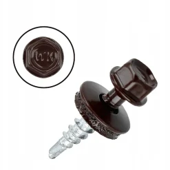 Klimas Vis de toiture WFD pour tôle trapézoïdale sur bois RAL 8017 Brun chocolat 4,8x25 mm 250 pièces