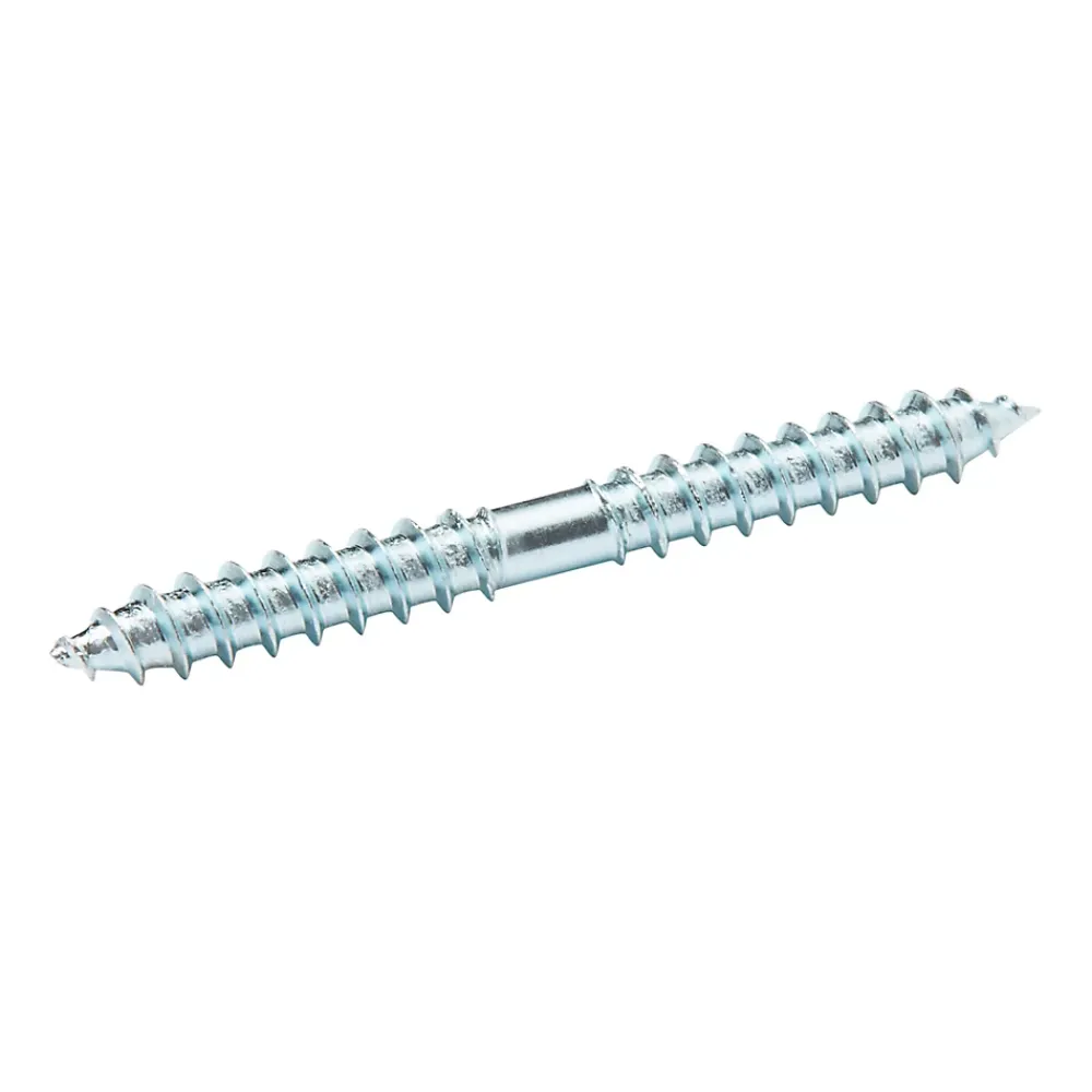 Diall Vis À Double Filetage-Vis à double filetage (bois/bois) 5x50 zingués mm - 5 pièces