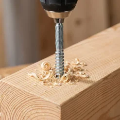 Diall Vis À Double Filetage-10 vis double filet bois/métal acier zingué ø4 x l.30mm