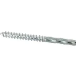 Diall Vis À Double Filetage-4 vis filet bois/métal acier zingué Ø8 x l.80 mm