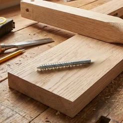 Diall Vis À Double Filetage-4 vis filet bois/métal acier zingué Ø8 x l.80 mm