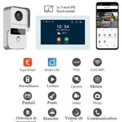 Automatisme Passion Visiophone connecté 2 fils avec lecteur RFID et enregistreur de visiteurs