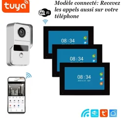 Automatisme Passion Visiophone connecté wifi pour maison à étages avec 3 écrans