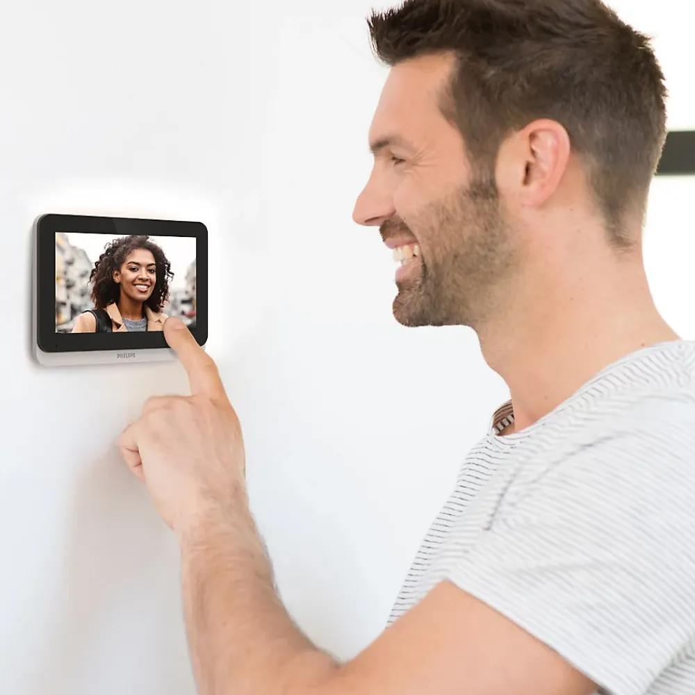 Philips Visiophone WelcomeEye Connect 3 + moniteur supplémentaire Connect 3