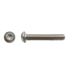 D-Work 200 Vis Métaux Tête Bombée 6 Pans Creux BHC 6 x 30 mm - 7380-1 - Inox A2 -