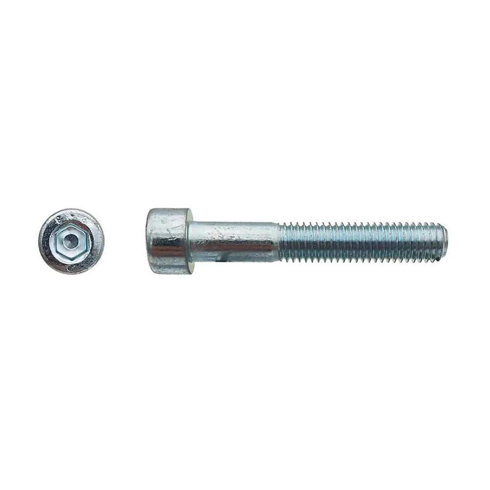 D-Work Vis Pour Métal-200 Vis Métaux Tête Cylindrique 6 Pans Creux CHC F/Total 8 x 30 mm - DIN 912 - 8.8 - Zingué blanc -
