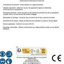 D-Work Vis Pour Métal-200 Vis Métaux Tête Cylindrique 6 Pans Creux CHC 6 x 16 mm - DIN 912 - Polyamide -