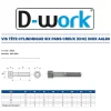 D-Work Vis Pour Métal-200 Vis Métaux Tête Cylindrique 6 Pans Creux CHC 4 x 10 mm - DIN 912 - Inox A4L80 -