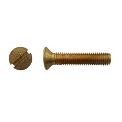 D-Work 200 Vis Métaux Tête Fraisée Fendue 4 x 50 mm - DIN 963 - Laiton -