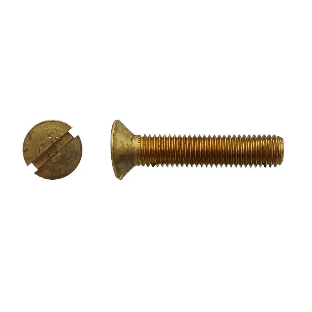 D-Work 200 Vis Métaux Tête Fraisée Fendue 4 x 50 mm - DIN 963 - Laiton -