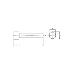 Lem Select Vis à métaux 8 x 25 mm tête hexagonale zingué (boîte de 100)