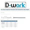 D-Work 50 Vis pour Construction Bois Tête Fraisante Torx T40 10 x 280 mm - Zingué blanc -