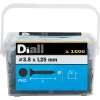 Diall Vis pour plaque de plâtre (universelle), noir mat, 3,5x25 mm - 1000 pièces
