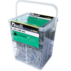 Diall Vis Pour Terrasse-Vis pour terrasse Pozidriv acier 4,5 x 50 mm , 250 pièces