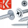 Klimas Vis pour tôle WPC tête bombée zinguées 4,2 x 16 mm 1000 pcs