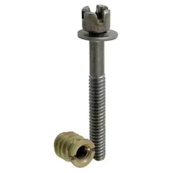 Diall Vis D'Assemblage De Meuble-2 vis rappel acier/laiton Ø8 x L.80mm