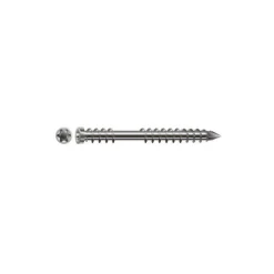 D-Work Vis Pour Terrasse-100 Vis Terrasse Bois Double Filetage Tête Cyl. Réduite Torx T-STAR + pointe CUT 5 x 70 mm - Inox A2 -