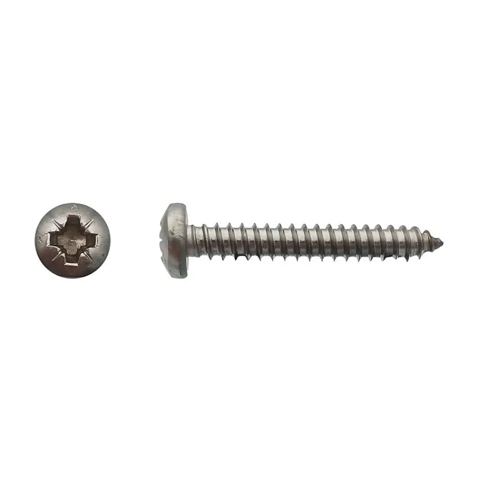 D-Work 200 Vis à Tôle Tête Cylindrique Larges Pozidriv 6.3 x 31.7 mm - DIN 7981 - Inox A4 -