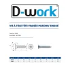 D-Work Vis Pour Métal-250 Vis à Tôle Tête Fraisée Pozidriv 4.8 x 50.8 mm - DIN 7982 - Zingué blanc -