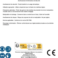 D-Work Vis Pour Métal-250 Vis à Tôle Tête Fraisée Pozidriv 4.8 x 50.8 mm - DIN 7982 - Zingué blanc -