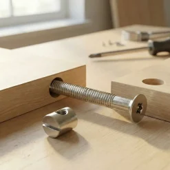 Diall Vis D'Assemblage De Meuble-4 vis têtes fraisées et plots acier zingué Ø6 x L.50 mm