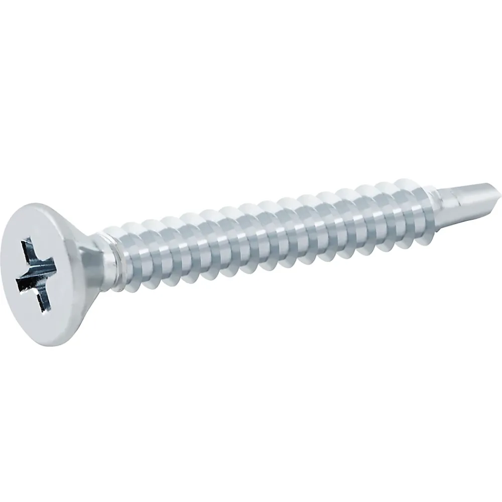 Diall Vis Pour Métal-Vis zinguée autoperceuses fraisées, 4,8x38 mm - 100 pièces