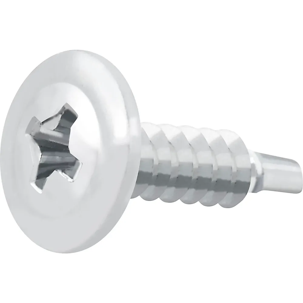Diall Vis Pour Métal-Vis zinguée autoperceuses à tête à collerette, 4,2x16 mm - 100 pièces