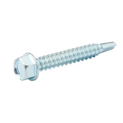 Diall Vis Pour Métal-Vis zinguée autoperceuses à tête hexagonale, 5,5x38 mm - 25 pièces